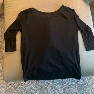 Workout shirt, open back, 3/4 sleeve